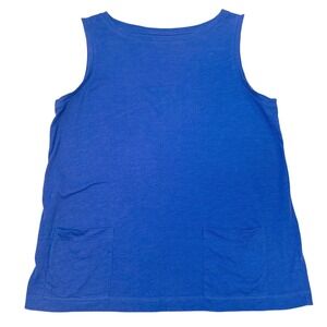 Eileen Fisher Royal Blue Organic Cotton Sleeveless Tank Top with Pockets XS